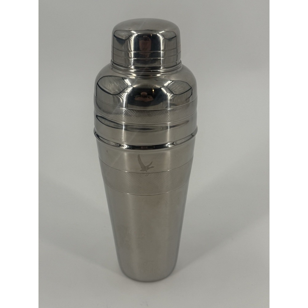 Grey Goose Stainless Steel Silver 3-Piece Cocktail Shaker Set with Strainer